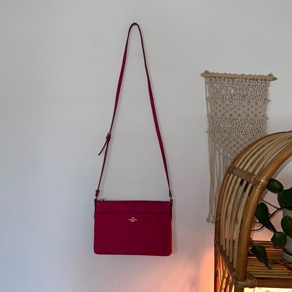 Coach Handbags - Coach Bright Pink Crossbody Purse